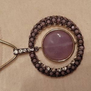 Chico's Violet with gold tone necklace
